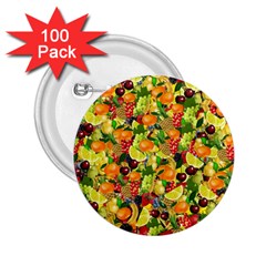 Background Pattern Structure Fruit 2 25  Buttons (100 Pack) 