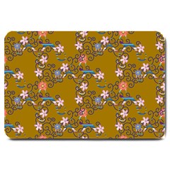 Textile Flowers Pattern Large Doormat 