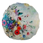 Floral Bouquet Large 18  Premium Flano Round Cushions Front