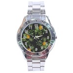 Pineapples pattern Stainless Steel Analogue Watch Front