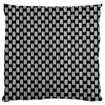 Fabric Black And White Material Large Flano Cushion Case (One Side) Front