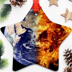 Earth World Globe Universe Space Star Ornament (two Sides) by Sudhe