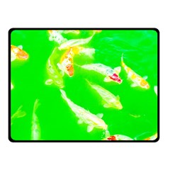 Koi Carp Scape Fleece Blanket (small) by essentialimage