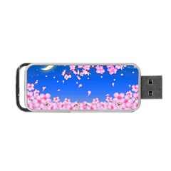 Sakura Cherry Blossom Night Moon Portable Usb Flash (two Sides) by Simbadda