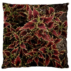 Plant Colorful Red Garden Leaves Large Cushion Case (two Sides)