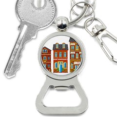 City Buildings Brick Architecture Bottle Opener Key Chain