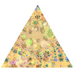 Flowers Color Colorful Watercolour Wooden Puzzle Triangle by Simbadda