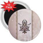 Elegant Decorative Mandala Design 3  Magnets (10 pack)  Front