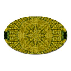 Flowers In Yellow For Love Of The Nature Oval Magnet by pepitasart