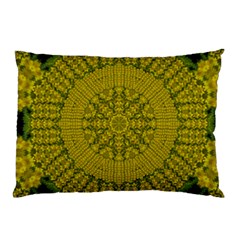 Flowers In Yellow For Love Of The Nature Pillow Case by pepitasart