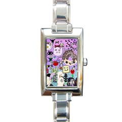 The Real World Rectangle Italian Charm Watch by snowwhitegirl