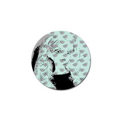 Wide Eyed Girl Golf Ball Marker by snowwhitegirl