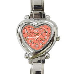 Fruit Apple Heart Italian Charm Watch