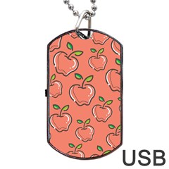 Fruit Apple Dog Tag Usb Flash (one Side)