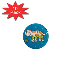 Paint Kitten Cats Cat Cute Paw 1  Mini Magnet (10 Pack) 