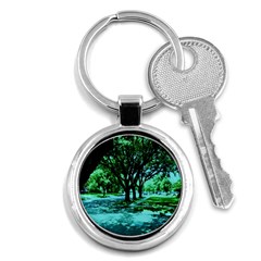 Hot Day In Dallas 5 Key Chain (round) by bestdesignintheworld