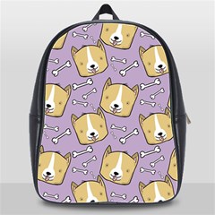 Corgi Pattern School Bag (xl) by Sudhe