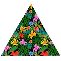 Flowers 4 Wooden Puzzle Triangle