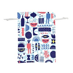 Vector Illustrated Pattern Design Lightweight Drawstring Pouch (m)