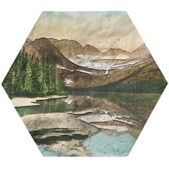 Glacier National Park Scenic View Wooden Puzzle Hexagon