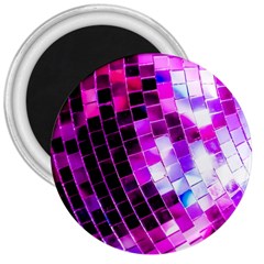 Purple Disco Ball 3  Magnets by essentialimage