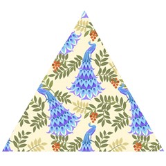 Peacock Vector Design Seamless Pattern Fabri Textile Wooden Puzzle Triangle by Vaneshart