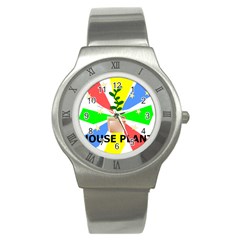 House Plant Stainless Steel Watch by okhismakingart