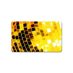 Golden Disco Ball Magnet (name Card) by essentialimage