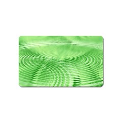 Wave Concentric Circle Green Magnet (name Card) by HermanTelo