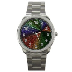 Abstract Colorful Pieces Mosaics Sport Metal Watch by Vaneshart