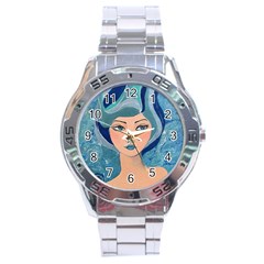 Blue Girl Stainless Steel Analogue Watch by CKArtCreations