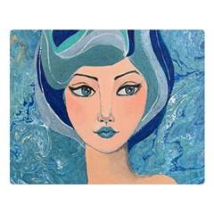 Blue Girl Double Sided Flano Blanket (large)  by CKArtCreations