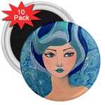 Blue Girl 3  Magnets (10 pack)  Front