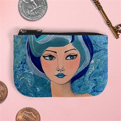 Blue Girl Mini Coin Purse by CKArtCreations