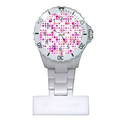 Background Square Pattern Colorful Plastic Nurses Watch