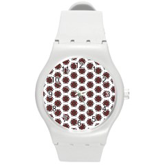 Pattern Seamless Seamless Pattern Round Plastic Sport Watch (m)