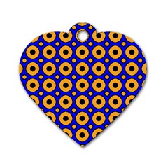 Pattern Circle Seamless Texture Dog Tag Heart (one Side)