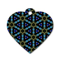 Stained Glass Pattern Church Window Dog Tag Heart (one Side) by Simbadda