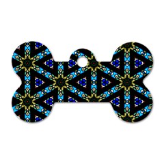 Stained Glass Pattern Church Window Dog Tag Bone (one Side) by Simbadda