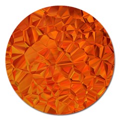 Low Poly Polygons Triangles Magnet 5  (round) by Simbadda