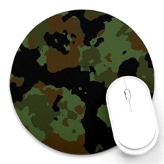 Beautiful Army Camo Pattern Round Mousepads by Vaneshart