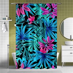 Leaves Picture Tropical Plant Shower Curtain 48  X 72  (small)  by Wegoenart