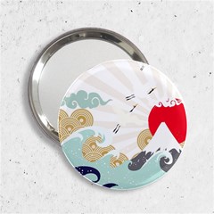 Mountain Sun Japanese Illustration 2 25  Handbag Mirrors