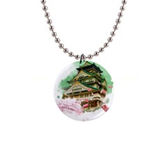 Osaka Castle Nagoya Castle Kumamoto Castle 1  Button Necklace by Vaneshart