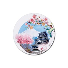 Japan National Cherry Blossom Festival Japanese Rubber Coaster (round) 