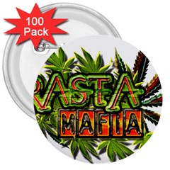 Cannabis Hemp Hashish Illegal Drug Trade Rasta 3  Buttons (100 Pack)  by Vaneshart