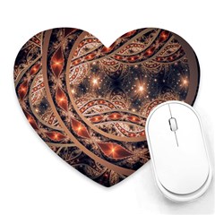 Fractal Patterns Abstract Dark Heart Mousepads by Vaneshart