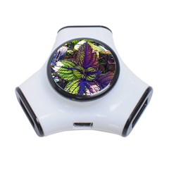 Dark Coleus 3-port Usb Hub by Riverwoman