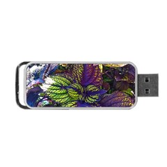 Dark Coleus Portable Usb Flash (two Sides) by Riverwoman