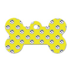 English Breakfast Yellow Pattern Dog Tag Bone (one Side) by snowwhitegirl